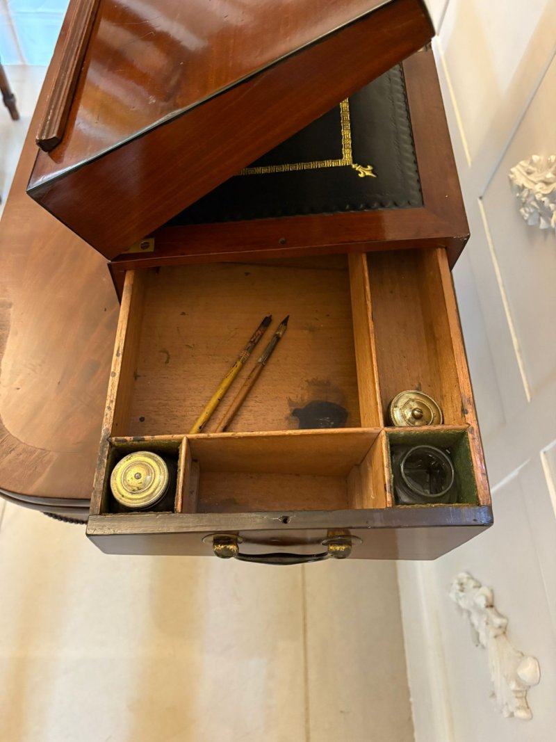 Fine Quality Antique George III Figured Mahogany Writing Box